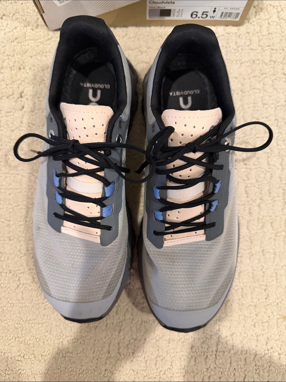 On Running Women's Cloudventure Trail Shoes in Gray and Peach - Picture 3 of 6